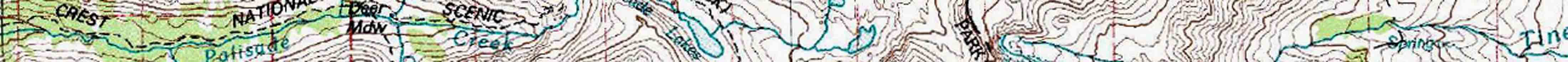 Bishop Pass to Mount Whitney Map of John Muir Trail.
